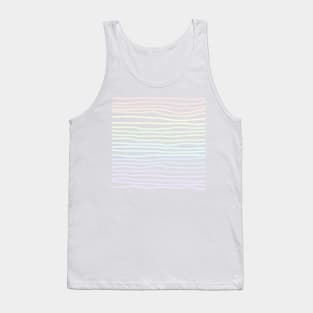 Soft Pastel Rainbow Hand Drawn Lines Tank Top